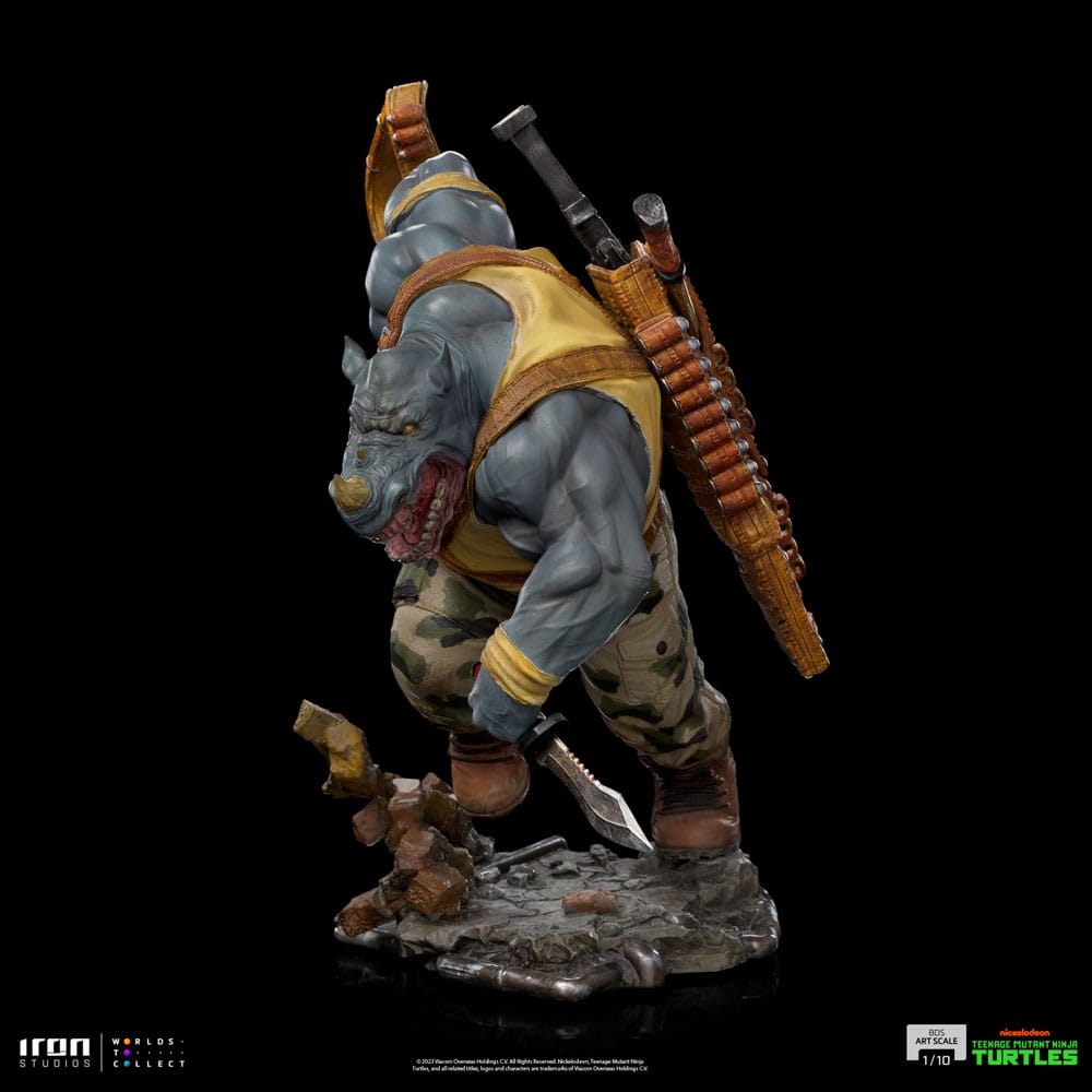PREORDINE ESAURITO Teenage Mutant Ninja Turtles BDS Art Scale Statue 1/10 Rocksteady 24 cm