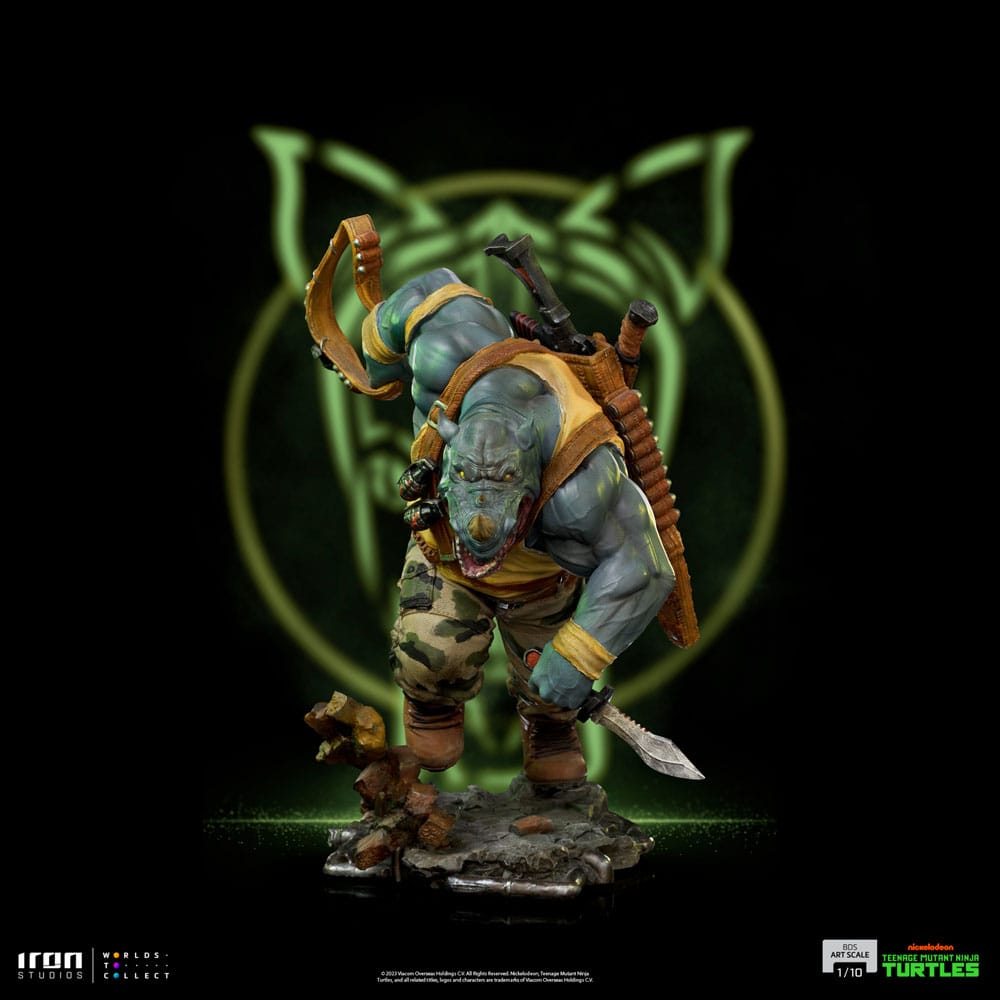 PREORDINE ESAURITO Teenage Mutant Ninja Turtles BDS Art Scale Statue 1/10 Rocksteady 24 cm