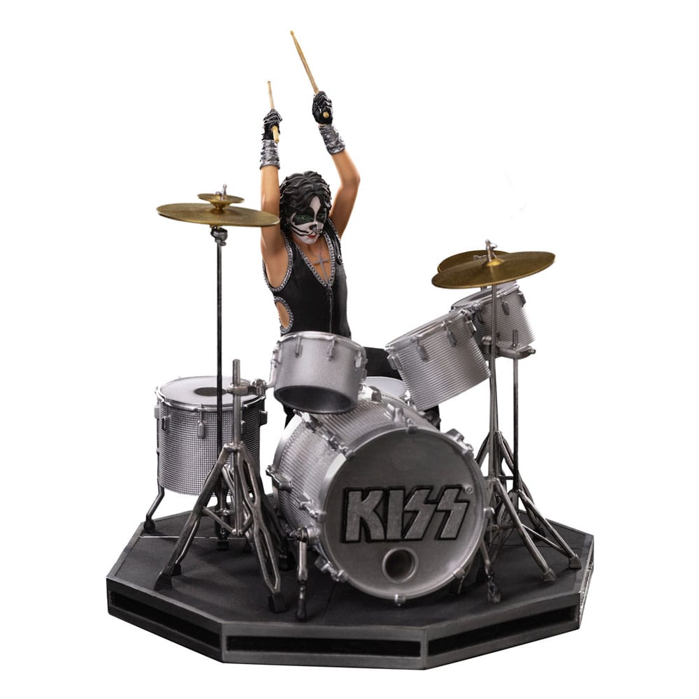 PREORDINE ESAURITO Kiss Art Scale Statue 1/10 Peter Criss Limited Edtition 22 cm