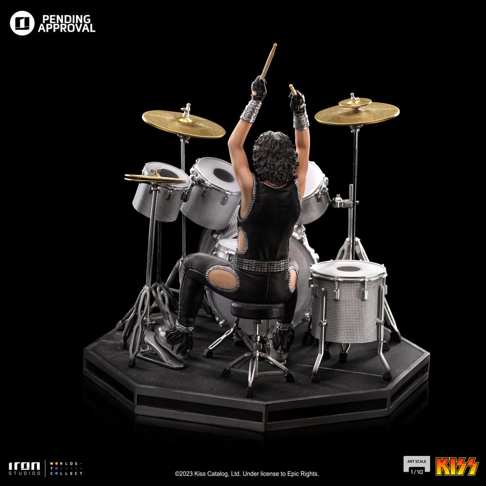 PREORDINE ESAURITO Kiss Art Scale Statue 1/10 Peter Criss Limited Edtition 22 cm