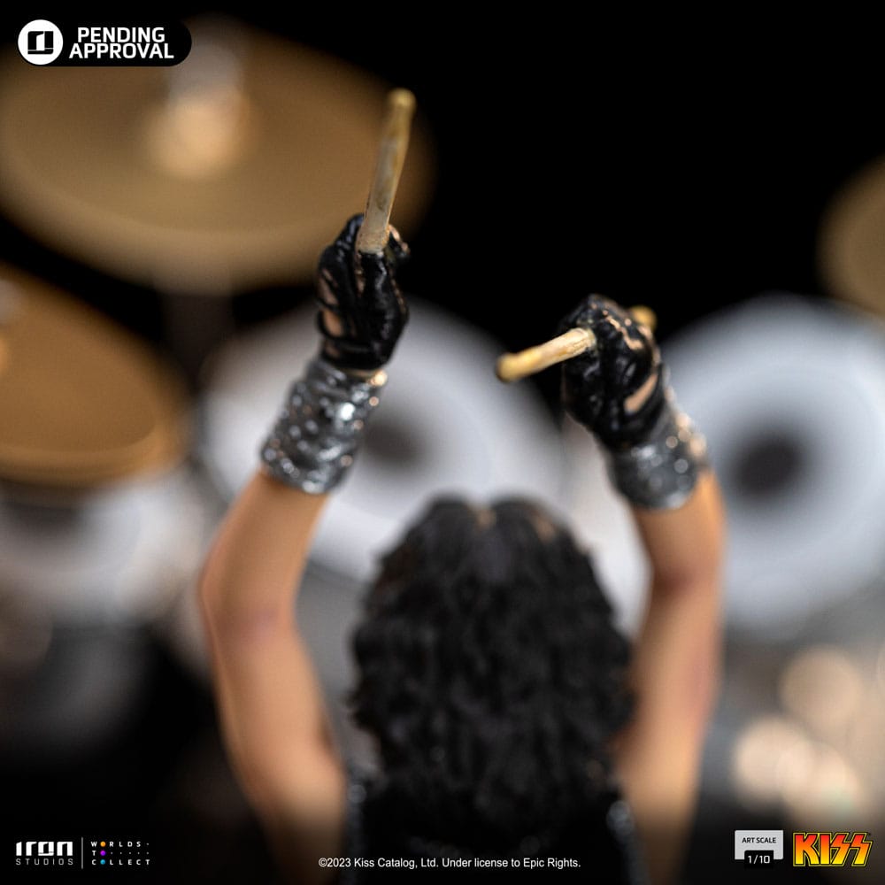 PREORDINE ESAURITO Kiss Art Scale Statue 1/10 Peter Criss Limited Edtition 22 cm