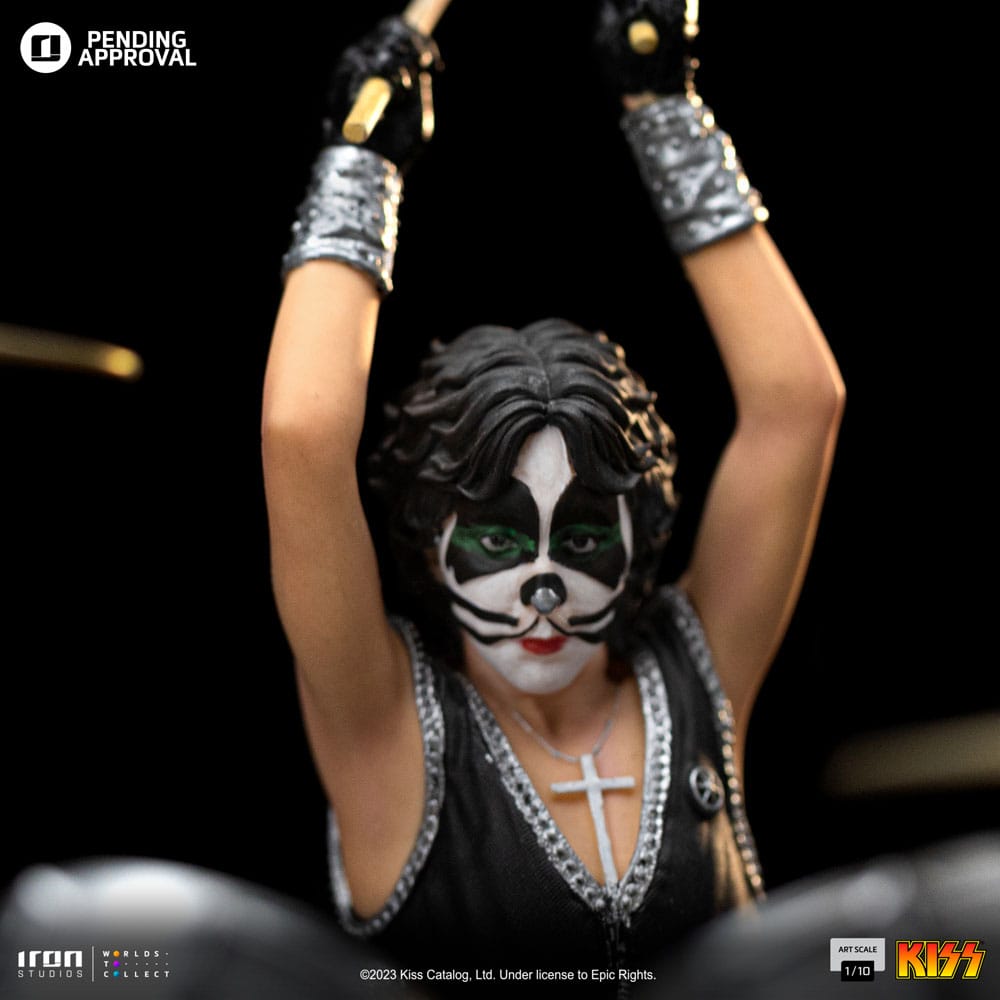 PREORDINE ESAURITO Kiss Art Scale Statue 1/10 Peter Criss Limited Edtition 22 cm