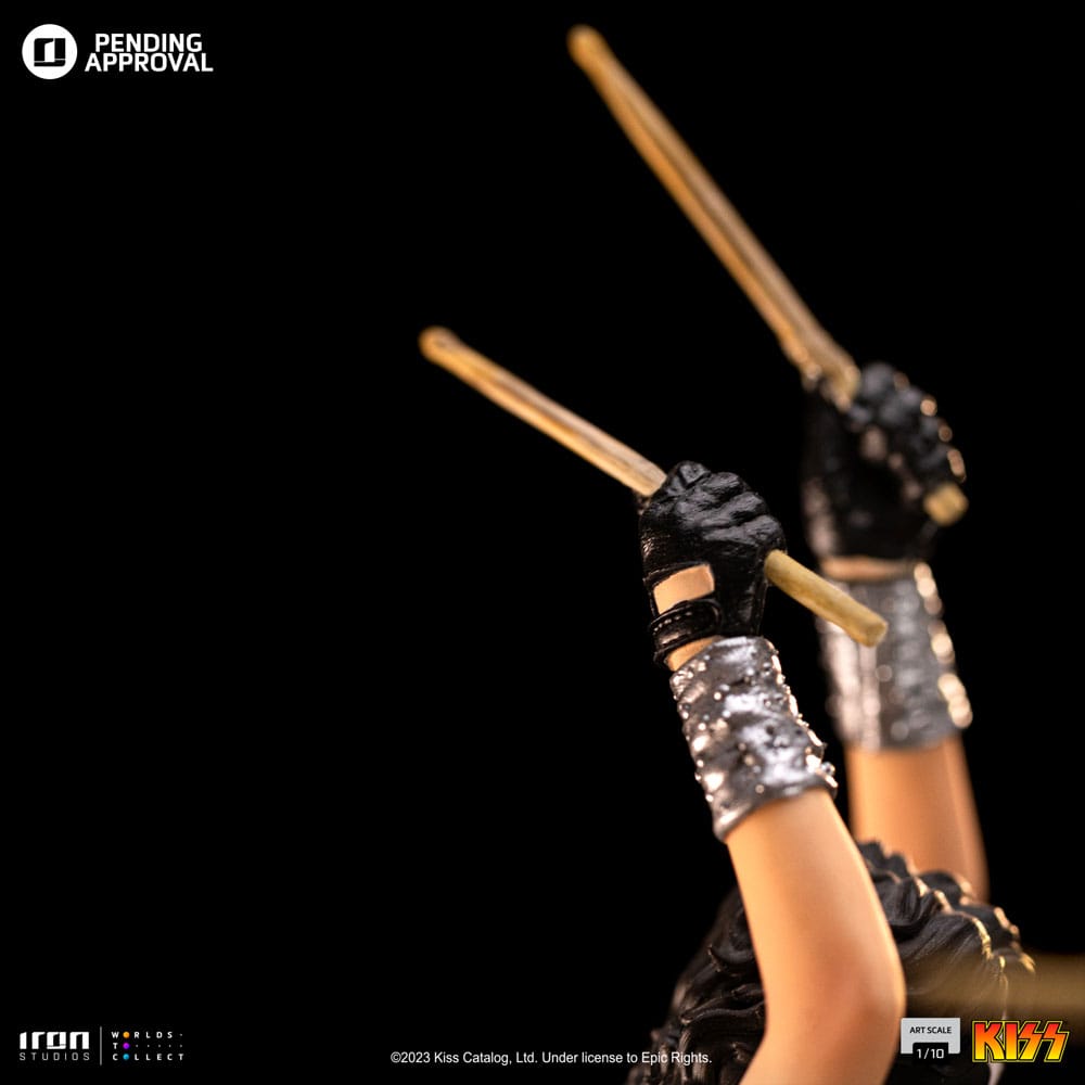 PREORDINE ESAURITO Kiss Art Scale Statue 1/10 Peter Criss Limited Edtition 22 cm