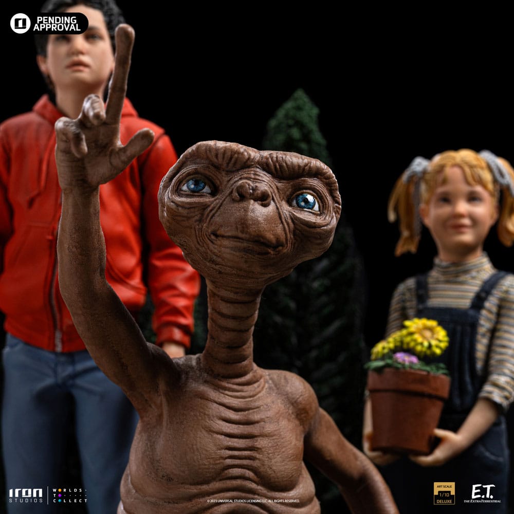 PREORDINE ESAURITO E.T. The Extra-Terrestrial Deluxe Art Scale Statue 1/10 E.T., Elliot and Gertie 19 cm