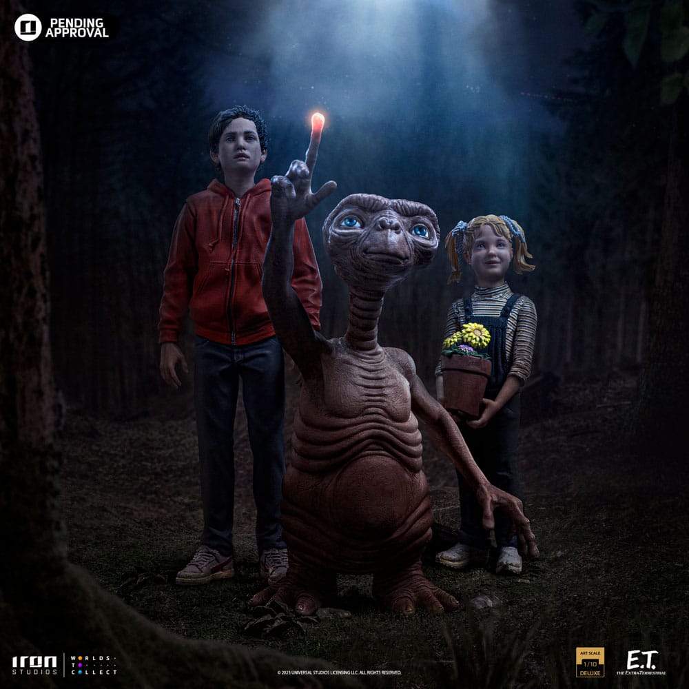 PREORDINE ESAURITO E.T. The Extra-Terrestrial Deluxe Art Scale Statue 1/10 E.T., Elliot and Gertie 19 cm