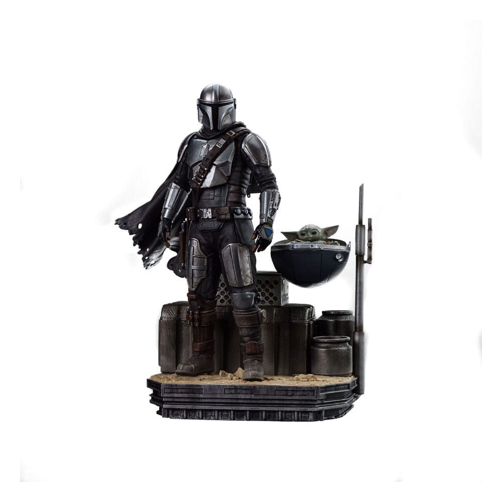 PREORDINE ESAURITO Star Wars The Mandalorian Scale Statue 1/10 Din Djarin and Din Grogu 21 cm