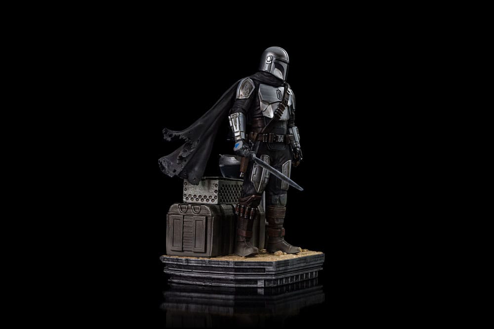 PREORDINE ESAURITO Star Wars The Mandalorian Scale Statue 1/10 Din Djarin and Din Grogu 21 cm