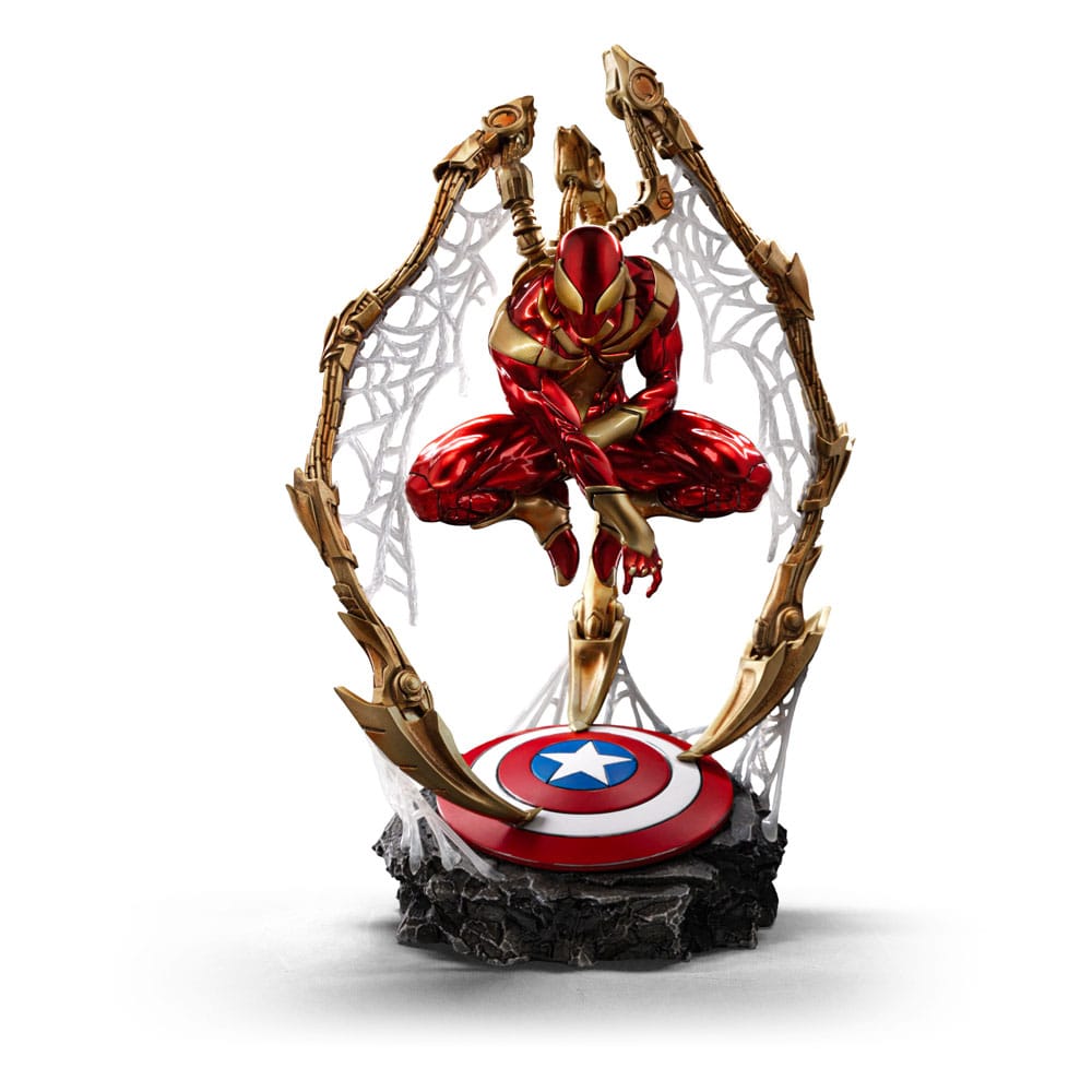AUF BESTELLUNG gefertigte Marvel Art Scale Deluxe Statue 1/10 Spider-Man Iron Armor Comics (CCXP Exclusive 2024) 24 cm