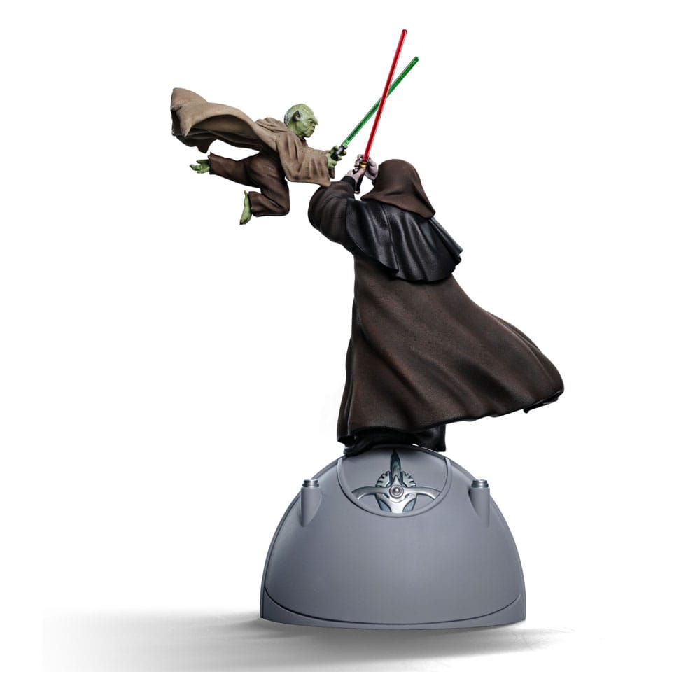 AUF BESTELLUNG HERGESTELLT Star Wars Deluxe Art Scale Statue 1/10 Yoda vs Imperator Palpatine (CCXP Exclusive 2024) 31 cm