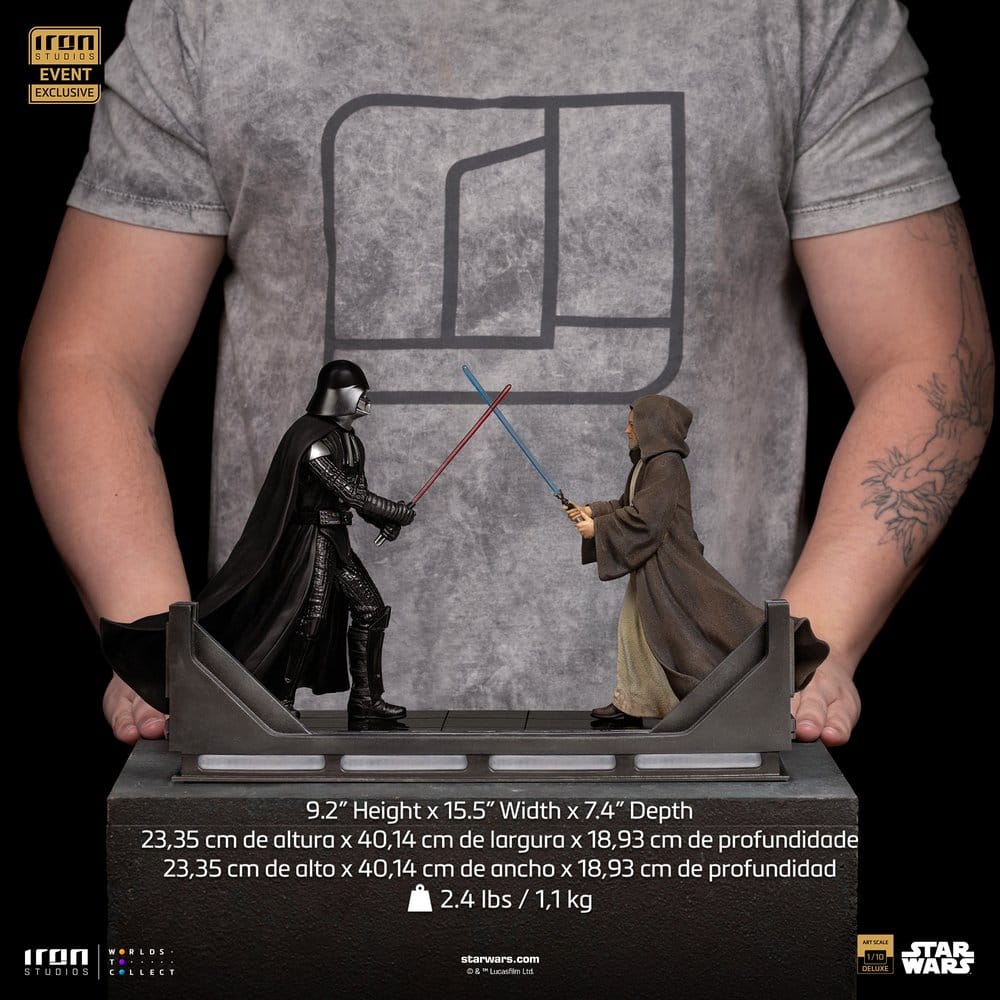 🧪 LAB | SU ORDINAZIONE Star Wars Deluxe Art Scale Statue 1/10 Darth Vader Vs Obi-Wan Kenobi (CCXP Exclusive 2025) 24 cm