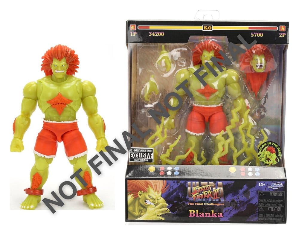 SU ORDINAZIONE Street Fighter Action Figure II Blanka GID 19 cm