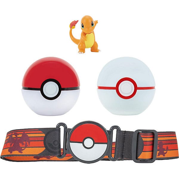 MADE TO ORDER Pokémon Clip'n'Go Poké Ball Belt Set Poké Ball, Luxury Ball &amp; Charmander
