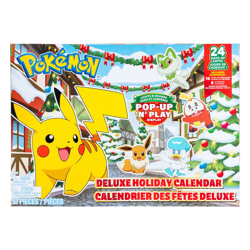 AUF BESTELLUNG HERGESTELLT Pokémon-Kampffiguren Deluxe Adventskalender Feiertag 2024 *Version EN/FR*