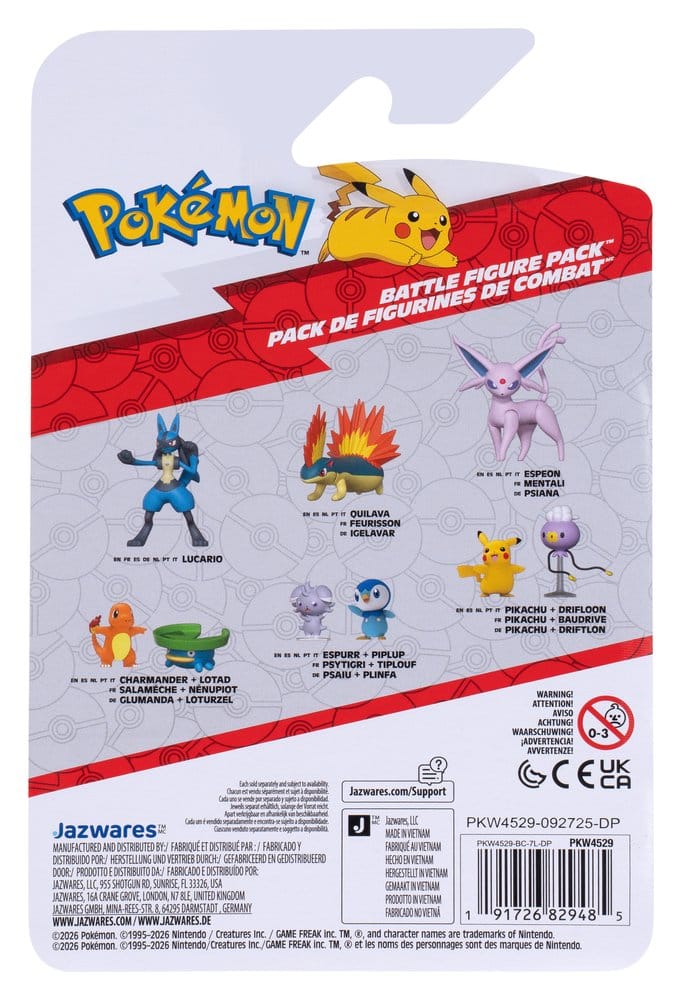 🧪 LAB | SU ORDINAZIONE Pokémon Battle Figure 2-Pack Lotad & Charmander