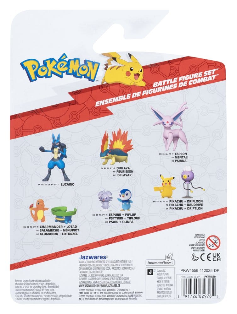 🧪 LAB | SU ORDINAZIONE Pokémon Battle Figure 3-Pack Squirtle, Greavard & Bellossom