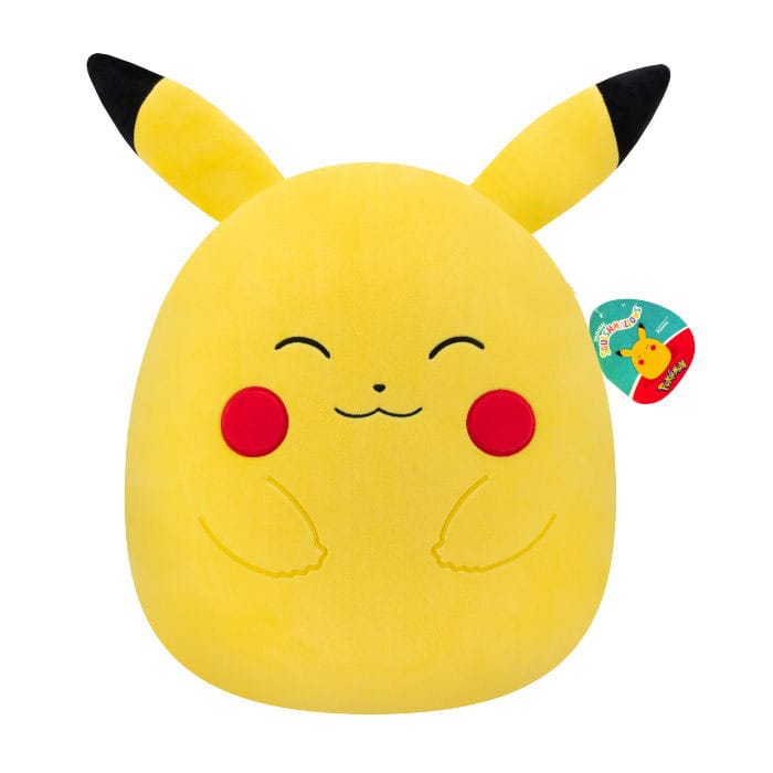 SU ORDINAZIONE Pokémon Squishmallows Plush Figure Happy Pikachu 35 cm
