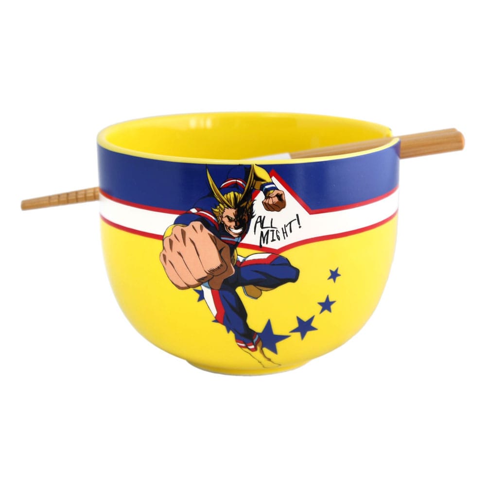 Auf Bestellung zubereitete My Hero Academia Ramen-Schüssel mit Essstäbchen, All Might, 414 ml