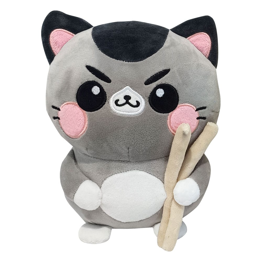 SU ORDINAZIONE Funny Cat Plush Figure Cat with Chopsticks 25 cm