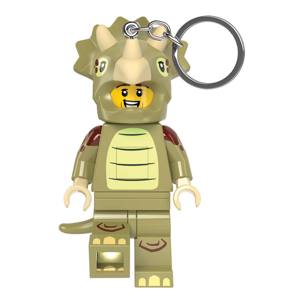 MADE TO ORDER LEGO Minifigures Light-Up Keychain Triceratops Costume 8 cm