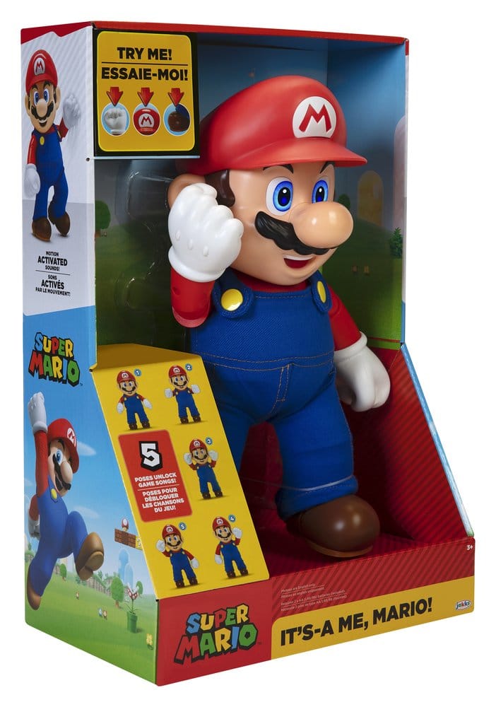 🧪 LAB | SU ORDINAZIONE Super Mario Talking Action Figure It's-A Me! Mario 36 cm