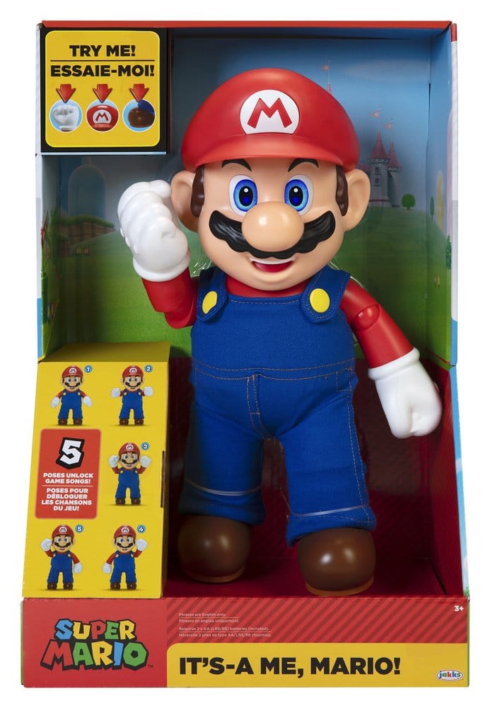 🧪 LAB | SU ORDINAZIONE Super Mario Talking Action Figure It's-A Me! Mario 36 cm