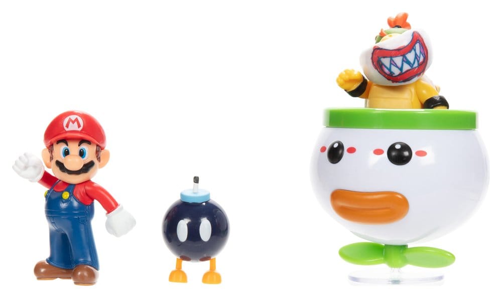🧪 LAB | SU ORDINAZIONE World of Nintendo Mini Figure 2-Pack Mario and Bowser Jr. Clown Car 6 cm