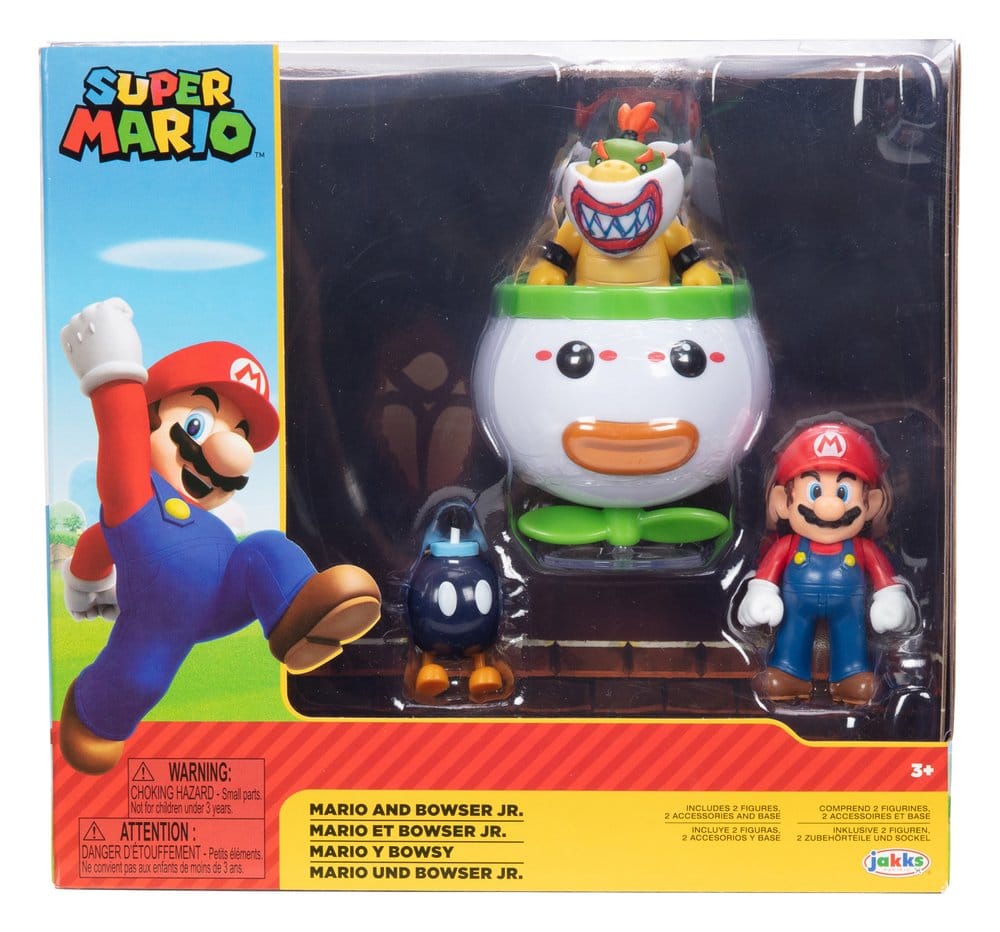 🧪 LAB | SU ORDINAZIONE World of Nintendo Mini Figure 2-Pack Mario and Bowser Jr. Clown Car 6 cm