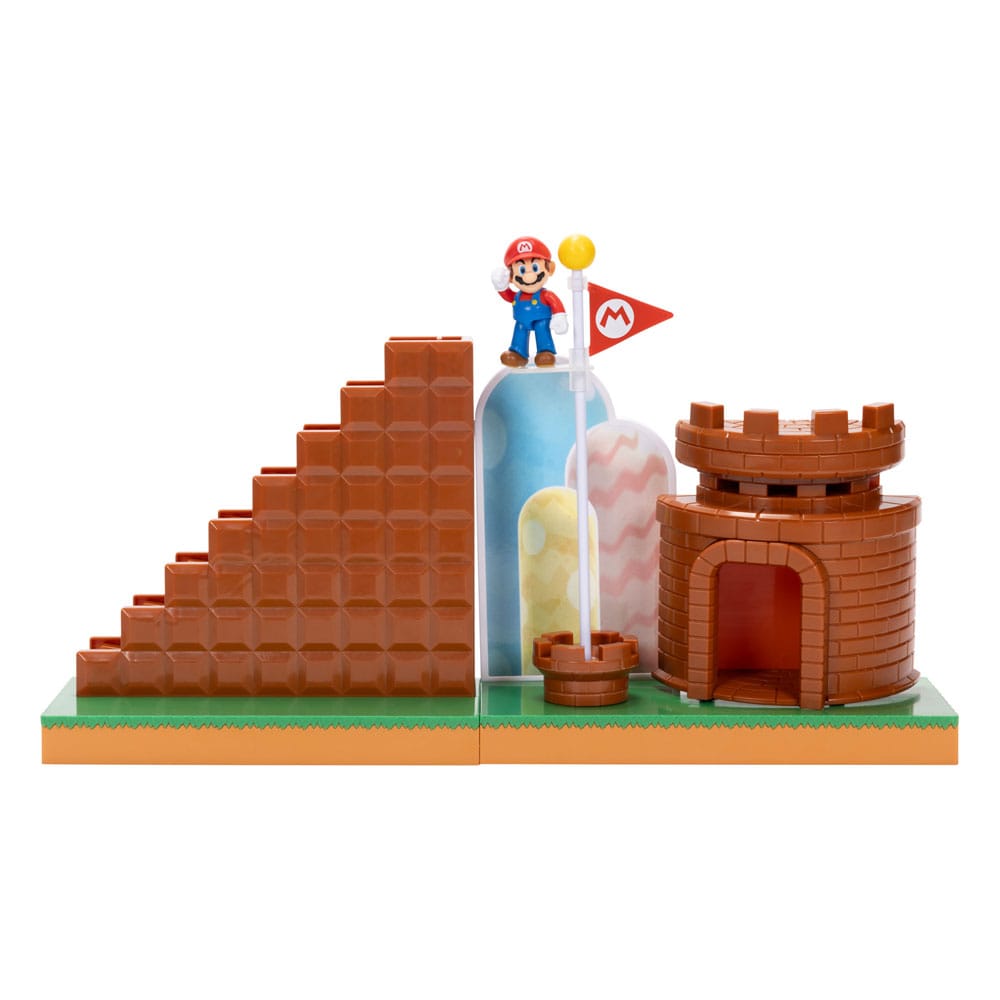 Auf Bestellung gefertigt: World of Nintendo Super Mario Mini-Figuren-Spielset – Endlevel – AUSVERKAUFT