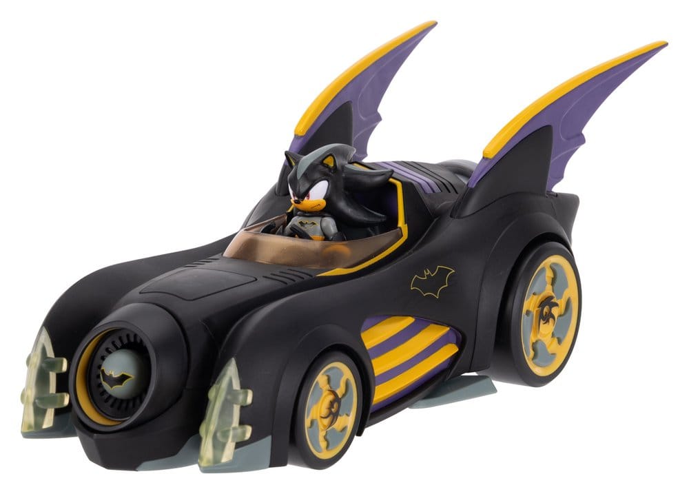 🧪 LAB | SU ORDINAZIONE DC x Sonic - The Hedgehog Action Figure with Vehicle Shadow Batman & Batmobile 6 cm 