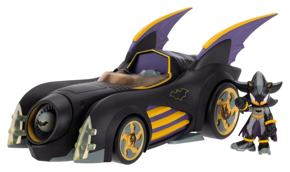 🧪 LAB | SU ORDINAZIONE DC x Sonic - The Hedgehog Action Figure with Vehicle Shadow Batman & Batmobile 6 cm 