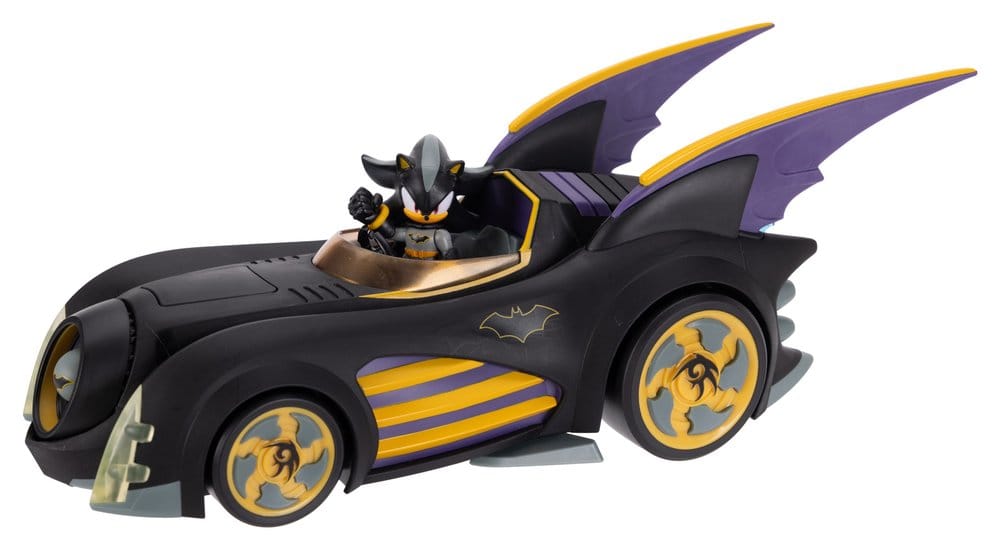 🧪 LAB | SU ORDINAZIONE DC x Sonic - The Hedgehog Action Figure with Vehicle Shadow Batman & Batmobile 6 cm 
