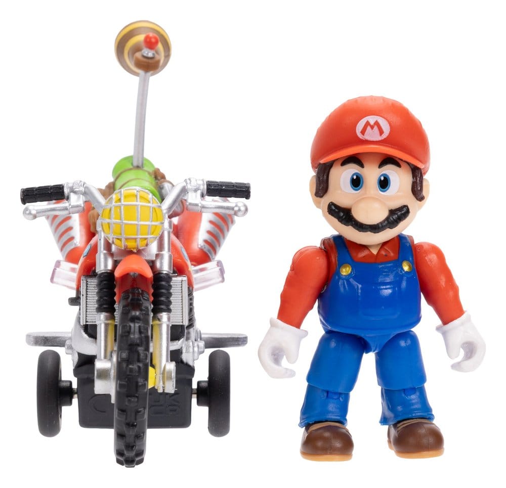 🧪 LAB | SU ORDINAZIONE The Super Mario Galaxy Movie Action Figure with Pull Back Motorcycle Mario 6 cm