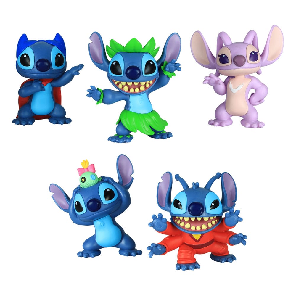 SU ORDINAZIONE Lilo & Stitch Mini Figure 5-Pack Stitch Collectible Figure Set 7 cm