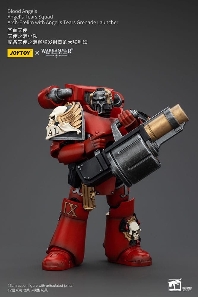 AUF BESTELLUNG Warhammer The Horus Heresy Actionfigur 1/18 Blood Angels Angel's Tears Squad Arch-Erelim mit Angel's Tears Granatwerfer 12 cm