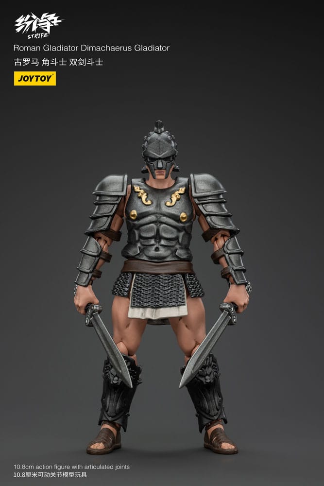 🧪 LAB | SU ORDINAZIONE Strife Action Figure 1/18 Roman Gladiator Dimachaerus Gladiator 11 cm