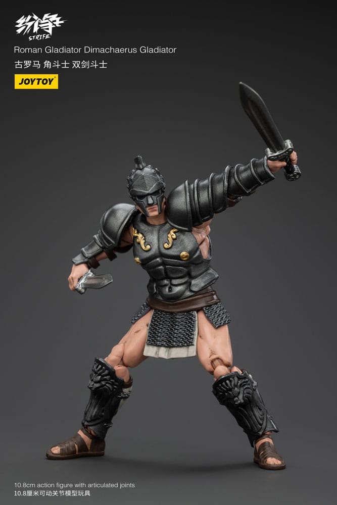 🧪 LAB | SU ORDINAZIONE Strife Action Figure 1/18 Roman Gladiator Dimachaerus Gladiator 11 cm