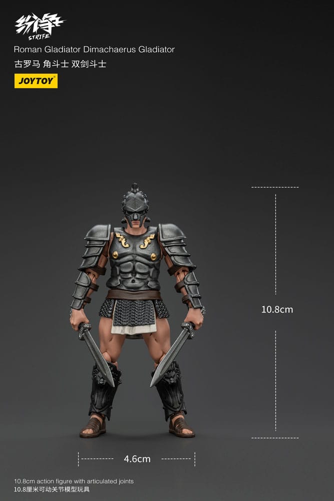 🧪 LAB | SU ORDINAZIONE Strife Action Figure 1/18 Roman Gladiator Dimachaerus Gladiator 11 cm