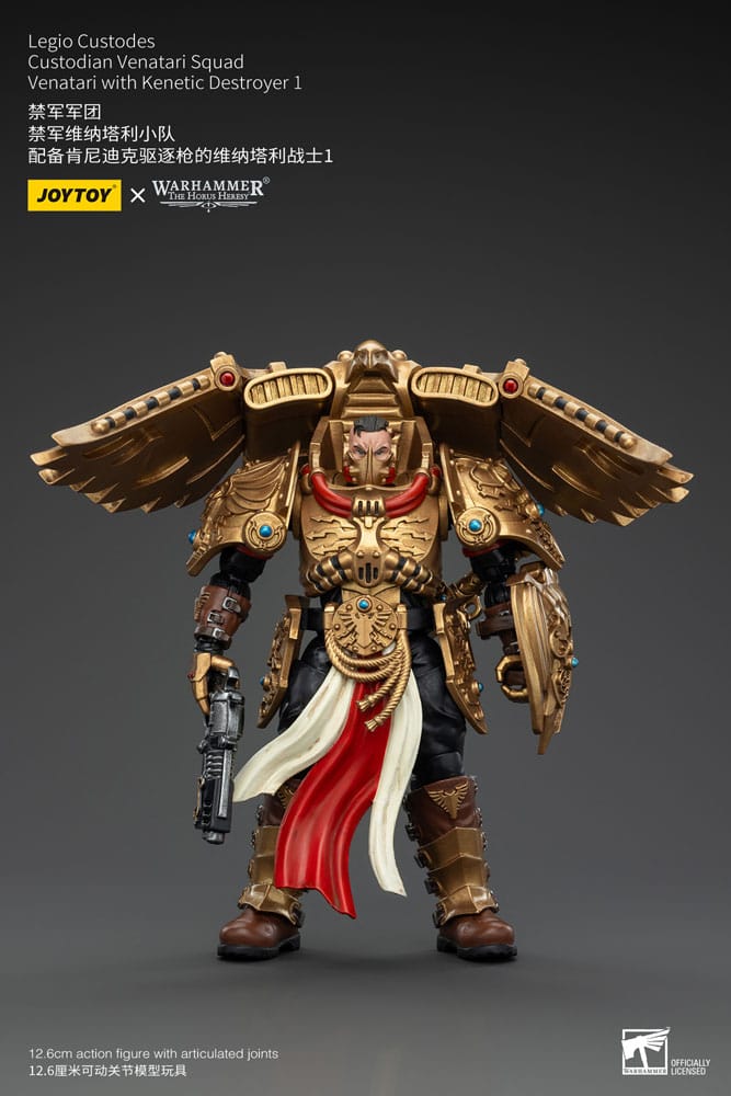 SU ORDINAZIONE Warhammer The Horus Heresy Action Figure 1/18 Legio Custodes Custodian Venatari Squad Venatari with Kenetic Destroyer 1 13 cm