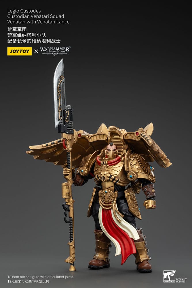 🧪 LAB | SU ORDINAZIONE Warhammer The Horus Heresy Action Figure 1/18 Legio Custodes Custodian Venatari Squad Venatari with Venatari Lance 13 cm        