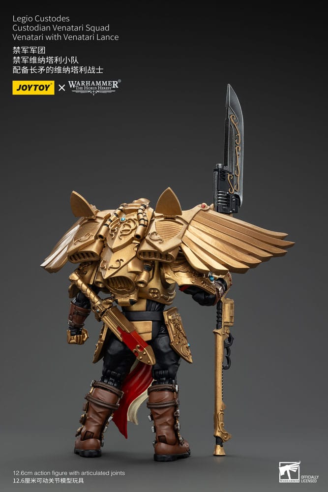 🧪 LAB | SU ORDINAZIONE Warhammer The Horus Heresy Action Figure 1/18 Legio Custodes Custodian Venatari Squad Venatari with Venatari Lance 13 cm        