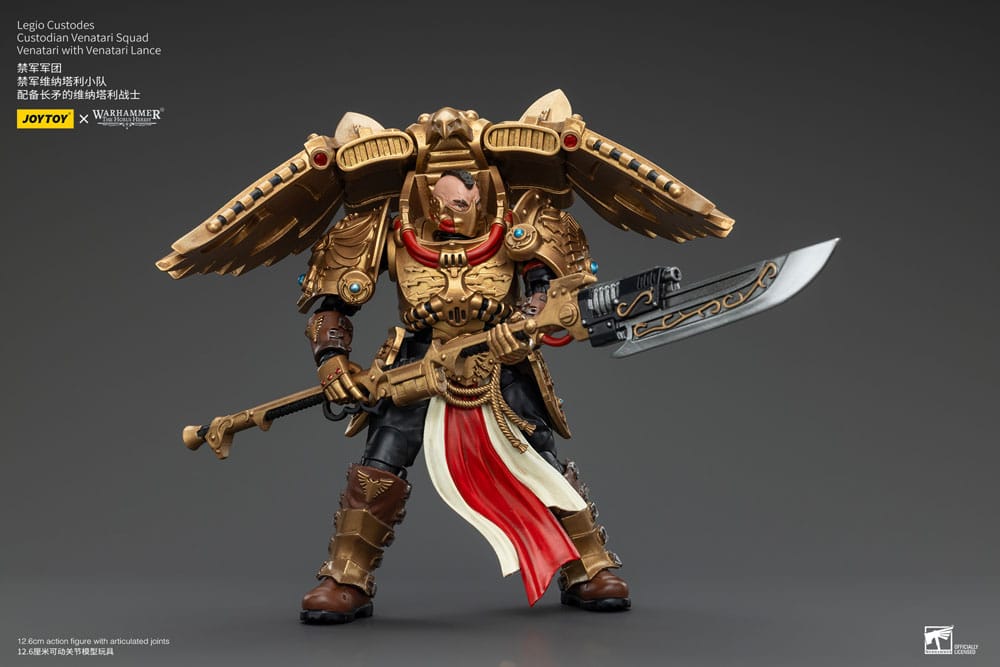 🧪 LAB | SU ORDINAZIONE Warhammer The Horus Heresy Action Figure 1/18 Legio Custodes Custodian Venatari Squad Venatari with Venatari Lance 13 cm        