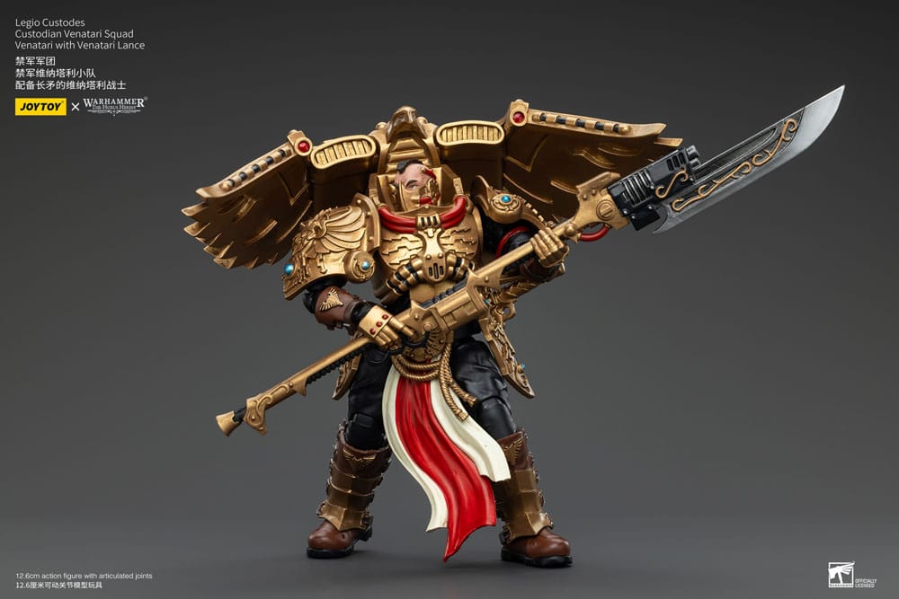 🧪 LAB | SU ORDINAZIONE Warhammer The Horus Heresy Action Figure 1/18 Legio Custodes Custodian Venatari Squad Venatari with Venatari Lance 13 cm        