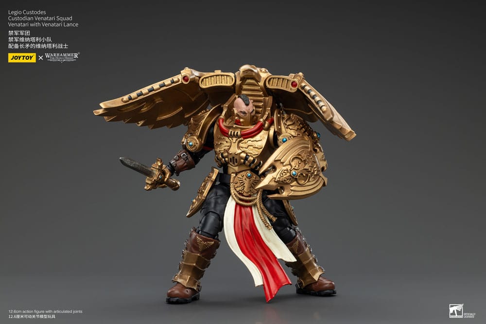 🧪 LAB | SU ORDINAZIONE Warhammer The Horus Heresy Action Figure 1/18 Legio Custodes Custodian Venatari Squad Venatari with Venatari Lance 13 cm        