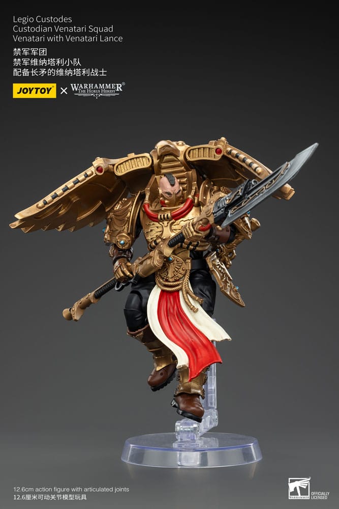 🧪 LAB | SU ORDINAZIONE Warhammer The Horus Heresy Action Figure 1/18 Legio Custodes Custodian Venatari Squad Venatari with Venatari Lance 13 cm        
