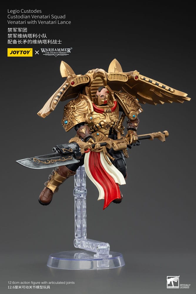 🧪 LAB | SU ORDINAZIONE Warhammer The Horus Heresy Action Figure 1/18 Legio Custodes Custodian Venatari Squad Venatari with Venatari Lance 13 cm        