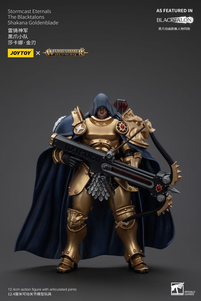 SU ORDINAZIONE Warhammer Age of Sigmar Actionfigur Stormcast Eternals The Blacktalons Shakana Goldenblade 20 cm