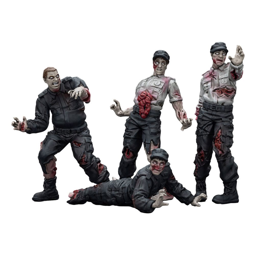 🧪 LAB | SU ORDINAZIONE Zombie Dark Source Action Figures 4-Pack Security Guards 8 cm