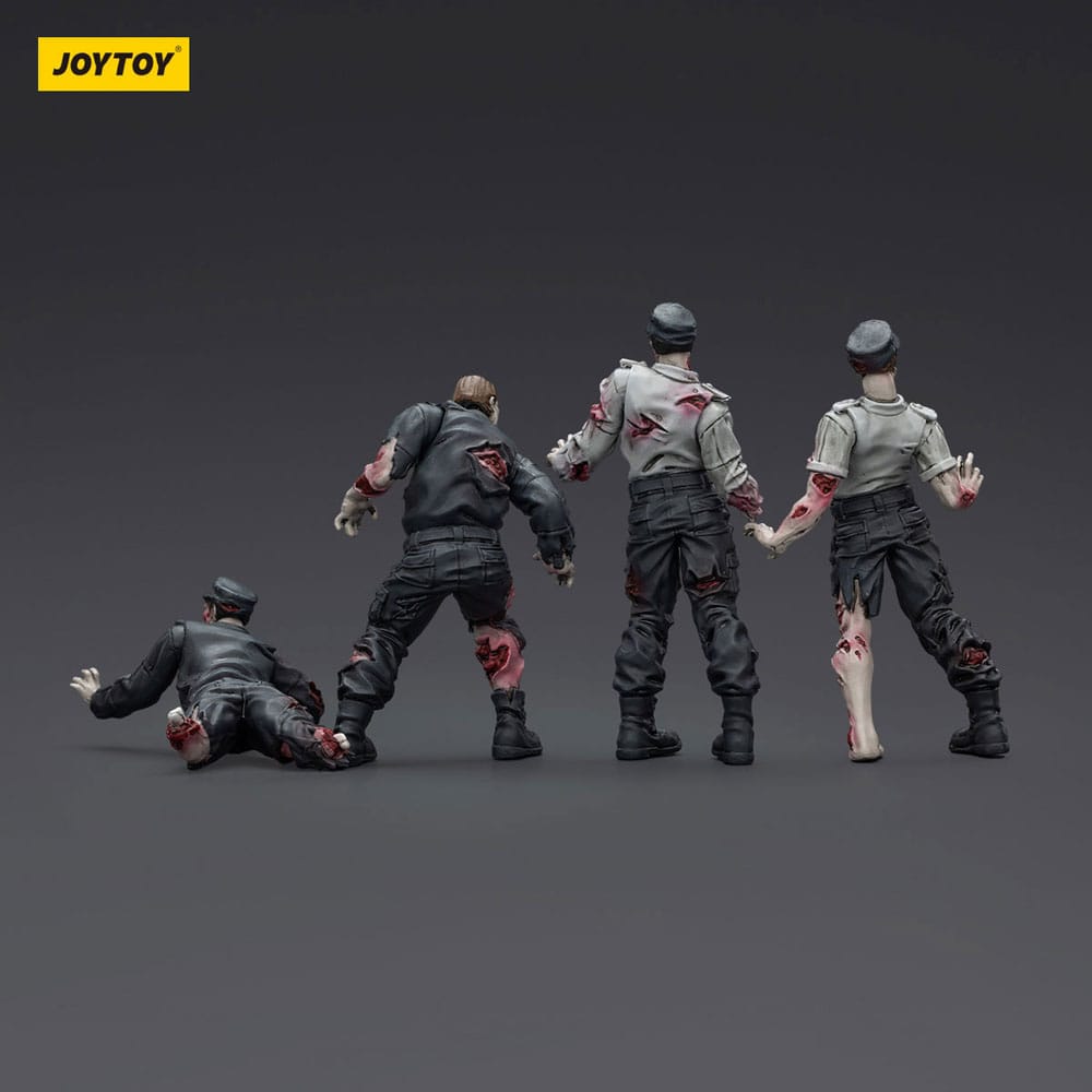 🧪 LAB | SU ORDINAZIONE Zombie Dark Source Action Figures 4-Pack Security Guards 8 cm