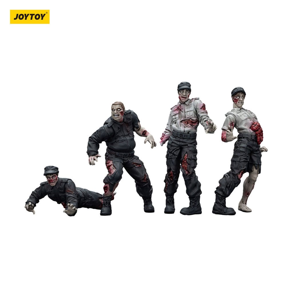 🧪 LAB | SU ORDINAZIONE Zombie Dark Source Action Figures 4-Pack Security Guards 8 cm