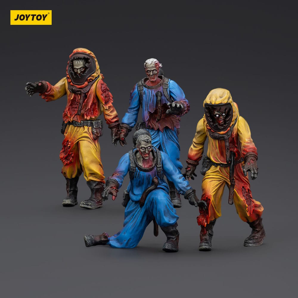 🧪 LAB | SU ORDINAZIONE Zombie Dark Source Action Figures 4-Pack Biochemical Lab Team 8 cm